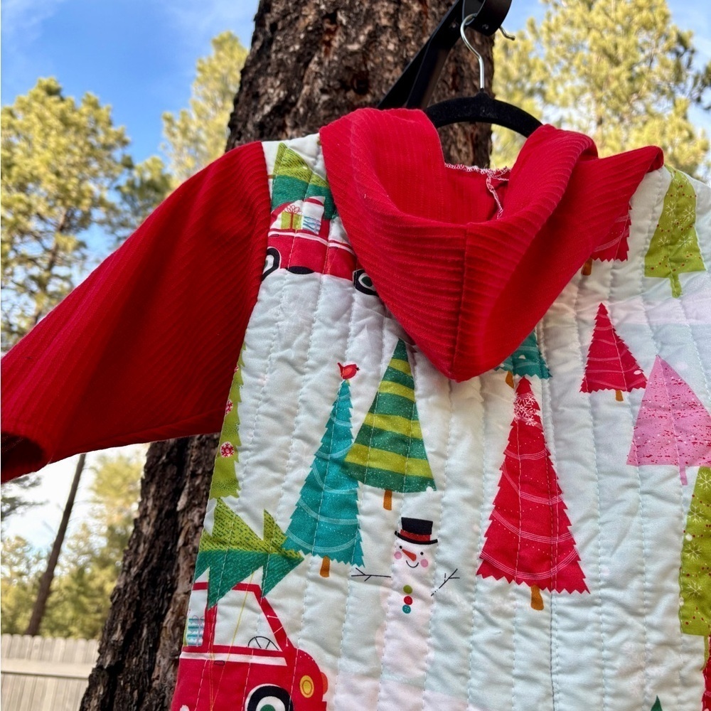 2T Upcycled winter quilted Hoodie - Picture 6 of 10